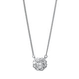 Collier 18 kt WG, 8 Brill. 0,30 ct, TW-si, 1 Brill. 0,20 ct, TW-si