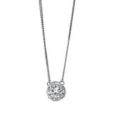 Collier 18 kt WG, 10 Brill. 0,10 ct, TW-si, 1 Brill. 0,20 ct, TW-si