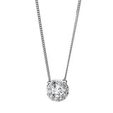 Collier 18 kt WG, 10 Brill. 0,15 ct, TW-si, 1 Brill. 0,25 ct, TW-si