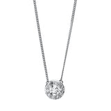Collier 18 kt WG, 10 Brill. 0,18 ct, TW-si, 1 Brill. 0,33 ct, TW-si