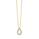Collier 18 kt GG, mit ZÖ 40 cm, 16 Brill. 0,12 ct, TW-si