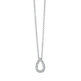 Collier 18 kt WG, mit ZÖ 40 cm, 16 Brill. 0,12 ct, TW-si