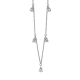 Collier 18 kt WG, 5 Brill. 0,03 ct, TW-si, 5 Brill. 0,49 ct, TW-si