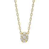 Collier 18 kt GG, mit ZÖ 40 cm + 43 cm, 6 Brill. 0,08 ct, TW-si, 1 Princ. 0,04 ct, TW-si, 2 Brill. 0,01 ct, TW-si