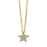 Collier 18 kt GG, 5 Fant-Schl. 0,27 ct, F-vsi/si