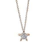 Collier 18 kt RG, 5 Fant-Schl. 0,27 ct, F-vsi