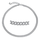 Collier 18 kt WG, 762 Brill. 3,28 ct, TW-si