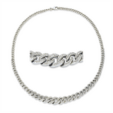Collier 18 kt WG, 762 Brill. 3,28 ct, TW-si