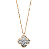 Collier 18 kt RG, mit Öse, 4 Brill. 0,40 ct, TW-si, 1 Brill. 0,04 ct, TW-si