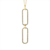 Collier 18 kt GG, mit Öse, 81 Brill. 1,10 ct, TW-si
