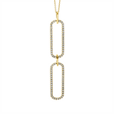 Collier 18 kt GG, mit Öse, 81 Brill. 0,99 ct, TW-si