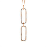 Collier 18 kt RG, mit Öse, 81 Brill. 1,00 ct, TW-si