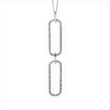 Collier 18 kt WG, mit Öse, 81 Brill. 1,02 ct, TW-si