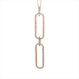 Collier 18 kt RG, mit Öse, 95 Brill. 1,50 ct, TW-si