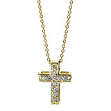 Collier 18 kt GG, 11 Brill. 0,18 ct, TW-si