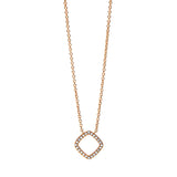 Collier 18 kt RG, mit ZÖ 38 cm & 36.8 cm, 24 Brill. 0,09 ct, TW-si