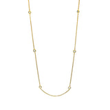 Collier 18 kt GG, mit ZÖ 42.5 cm, 10 Brill. 0,39 ct, TW-si