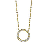 Collier 18 kt GG, mit ZÖ 38 cm &36.8 cm, 22 Brill. 0,30 ct, TW-si