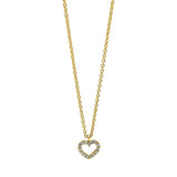 Collier 18 kt GG, mit Öse, 15 Brill. 0,04 ct, TW-si