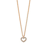 Collier 18 kt RG, mit Öse, 15 Brill. 0,04 ct, TW-si
