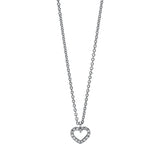 Collier 18 kt WG, mit Öse, 15 Brill. 0,04 ct, TW-si