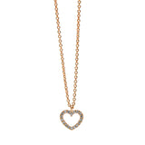 Collier 18 kt RG, mit Öse, 18 Brill. 0,04 ct, TW-si