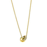 Collier 18 kt GG, 30 Brill. 0,13 ct, TW-si