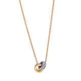 Collier 18 kt RG+WG, 30 Brill. 0,13 ct, TW-si