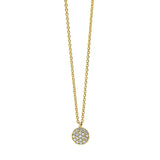 Collier 18 kt GG, mit Öse, 19 Brill. 0,09 ct, TW-si