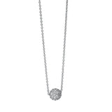 Collier 18 kt WG, 56 Brill. 0,46 ct, TW-si