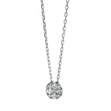 Collier 18 kt WG, 9 Brill. 0,28 ct, TW-si