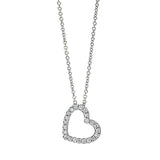 Collier 18 kt WG, mit ZÖ 40 cm, 7 Brill. 0,07 ct, TW-si, 15 Brill. 0,11 ct, TW-si