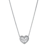 Collier 18 kt WG, 2 Tropfen 0,19 ct, TW-si, 2 Nav. 0,19 ct, TW-si, 27 Brill. 0,13 ct, TW-si