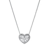 Collier 18 kt WG, 2 Nav. 0,50 ct, TW-si, 2 Tropfen 0,40 ct, TW-si, 31 Brill. 0,21 ct, TW-si