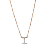 Collier 18 kt RG, mit ZÖ 38.1 cm + 40.6 cm, 15 Brill. 0,06 ct, TW-si