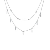Collier 18 kt WG, 39 Brill. 0,30 ct, W-si