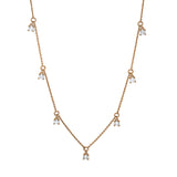 Collier 18 kt RG, 7 Brill. 0,43 ct, W-si
