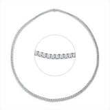 Collier 18 kt WG, 163 Brill. 16,55 ct, TW-si