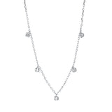 Collier 18 kt WG, 5 Brill. 0,38 ct, TW-si