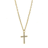Collier 18 kt GG, mit Öse, 12 Brill. 0,05 ct, TW-si
