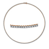Collier 18 kt RG, 202 Brill. 5,00 ct, TW-si