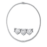 Collier 18 kt WG, 155 Brill. 10,00 ct, TW-si