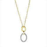 Collier 18 kt GG, Fassung rhodiniert, 21 Brill. 0,08 ct, TW-si
