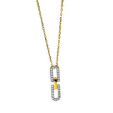 Collier 18 kt GG, 28 Brill. 0,11 ct, TW-si