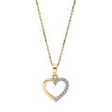 Collier 18 kt GG, mit Öse, 13 Brill. 0,07 ct, TW-si