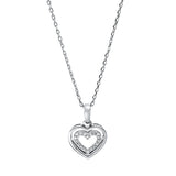 Collier 18 kt WG, 18 Brill. 0,06 ct, TW-si