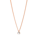 Collier 18 kt RG, 1 Brill. 0,27 ct, TW-si