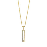 Collier 18 kt GG, 60 Dia. 0,14 ct, W-si