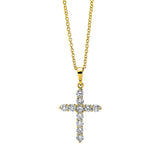 Collier 18 kt GG, mit ZÖ 40 cm + 42.5 cm, 11 Brill. 0,57 ct, TW-si