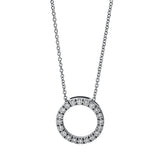 Collier 18 kt WG, mit ZÖ 40 cm + 42.5 cm, 20 Brill. 0,32 ct, TW-si